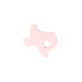 Three Hearts Modern Texas Silicone Teether in Light Pink