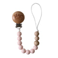 Glitter & Spice Pacifier Clip in Peony Pink