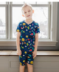 KIKI+LULU Knick Knack & Snack Sticker 2-piece Pajama Short Set