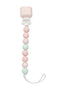 LouLou Lollipop Pacifier & Toy Clip in Pink Mint Gem